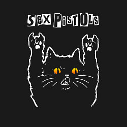 Свитшот хлопковый мужской Sex Pistols rock cat, цвет: черный — фото 2