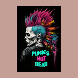 Свитшот хлопковый мужской Punks not dead, цвет: пыльно-розовый — фото 2