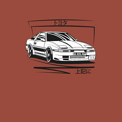 Свитшот хлопковый мужской Toyota Supra MK3, цвет: кирпичный — фото 2
