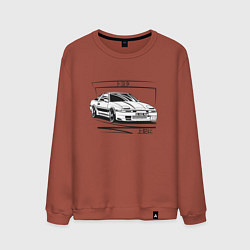 Свитшот хлопковый мужской Toyota Supra MK3, цвет: кирпичный