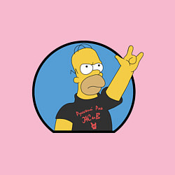 Свитшот хлопковый мужской Русский рок - ЖиВ, цвет: светло-розовый — фото 2