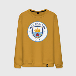 Свитшот хлопковый мужской Manchester City FC, цвет: горчичный