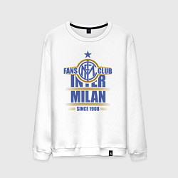 Свитшот хлопковый мужской Inter Milan fans club, цвет: белый