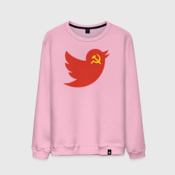 Свитшот хлопковый мужской Птичка СССР, цвет: светло-розовый