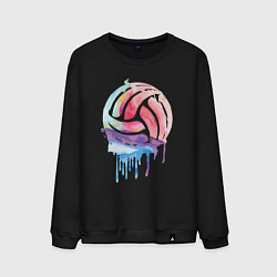 Свитшот хлопковый мужской Ball in color, цвет: черный