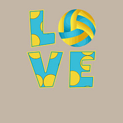 Свитшот хлопковый мужской Volleyball love, цвет: миндальный — фото 2