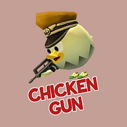 Свитшот хлопковый мужской Chicken Gun logo, цвет: пыльно-розовый — фото 2