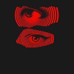 Свитшот хлопковый мужской Red eyes are an illusion, цвет: черный — фото 2