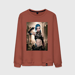 Свитшот хлопковый мужской Jinx model, цвет: кирпичный