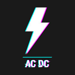 Свитшот хлопковый мужской AC DC glitch rock, цвет: черный — фото 2