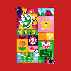 Свитшот хлопковый мужской The Super Mario Bros Братья Супер Марио, цвет: красный — фото 2