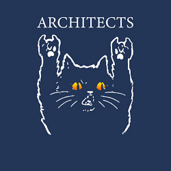 Свитшот хлопковый мужской Architects rock cat, цвет: тёмно-синий — фото 2