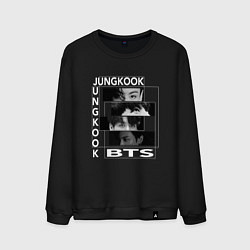 Свитшот хлопковый мужской Чонгук BTS JungKook, цвет: черный