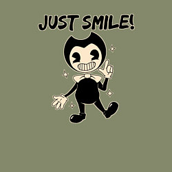 Свитшот хлопковый мужской Бенди - просто улыбайся, цвет: авокадо — фото 2