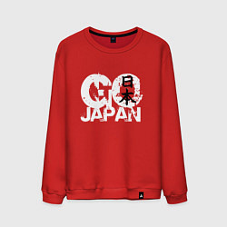 Свитшот хлопковый мужской Go Japan - motto, цвет: красный