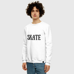 Свитшот хлопковый мужской Skate, цвет: белый — фото 2
