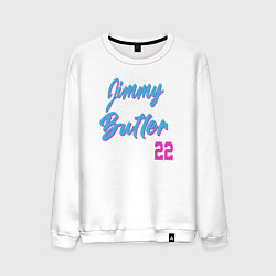 Свитшот хлопковый мужской Jimmy Butler 22, цвет: белый