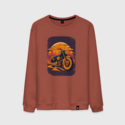 Свитшот хлопковый мужской Vintage Harley Tribute, цвет: кирпичный
