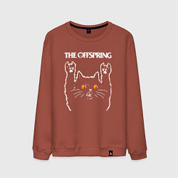 Свитшот хлопковый мужской The Offspring rock cat, цвет: кирпичный