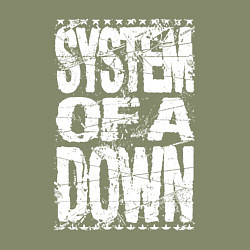 Свитшот хлопковый мужской System of a down - stencil, цвет: авокадо — фото 2