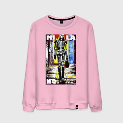 Свитшот хлопковый мужской Milano - crazy model - pop art, цвет: светло-розовый