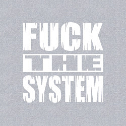 Свитшот хлопковый мужской SoD - f**k the system, цвет: меланж — фото 2