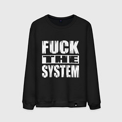 Свитшот хлопковый мужской SoD - f**k the system, цвет: черный