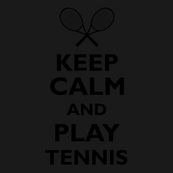 Свитшот хлопковый мужской Keep Calm & Play tennis, цвет: черный — фото 2