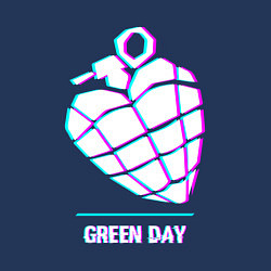 Свитшот хлопковый мужской Green Day glitch rock, цвет: тёмно-синий — фото 2