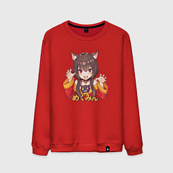 Свитшот хлопковый мужской Megu nyan, цвет: красный