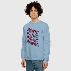 Свитшот хлопковый мужской Panic, цвет: мягкое небо — фото 2