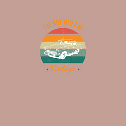 Свитшот хлопковый мужской Im not old, Im vintage, цвет: пыльно-розовый — фото 2