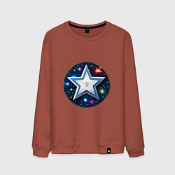 Мужской свитшот Звезда и полотно космоса