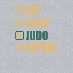 Свитшот хлопковый мужской Eat sleep judo, цвет: меланж — фото 2