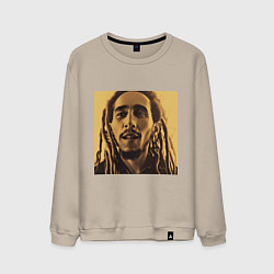 Мужской свитшот Сепия Арт Боб Марли