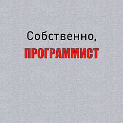 Свитшот хлопковый мужской Собственно, программист, цвет: меланж — фото 2