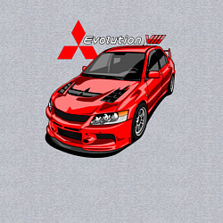 Свитшот хлопковый мужской Lancer Evolution 8, цвет: меланж — фото 2