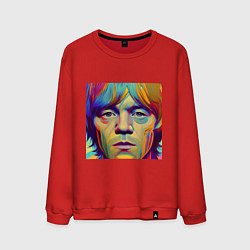 Свитшот хлопковый мужской Brian Jones Digital Portret, цвет: красный