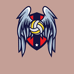 Свитшот хлопковый мужской Волейбольные крылья, цвет: пыльно-розовый — фото 2