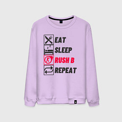 Мужской свитшот Eat sleep rush b repeat