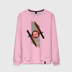 Свитшот хлопковый мужской CS knife club, цвет: светло-розовый
