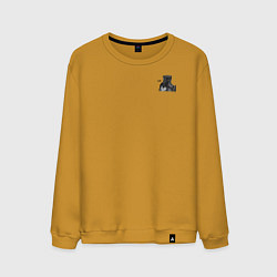 Свитшот хлопковый мужской Завоеватель задумался, цвет: горчичный