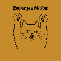 Свитшот хлопковый мужской Depeche Mode - rock cat, цвет: горчичный — фото 2