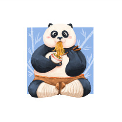 Свитшот хлопковый мужской Kung Fu Panda ест рамен, цвет: белый — фото 2