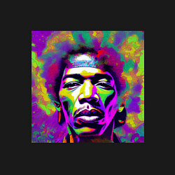 Свитшот хлопковый мужской Jimi Hendrix in color Glitch Art, цвет: черный — фото 2