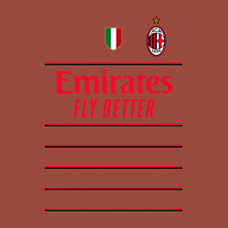 Свитшот хлопковый мужской Рафаэль Леао ФК Милан форма 2223 гостевая, цвет: кирпичный — фото 2