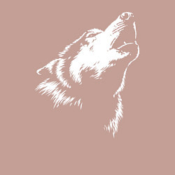 Свитшот хлопковый мужской Волк воет, цвет: пыльно-розовый — фото 2