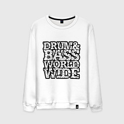 Мужской свитшот Drum and bass world wide
