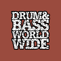 Свитшот хлопковый мужской Drum and bass world wide, цвет: кирпичный — фото 2