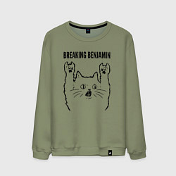 Мужской свитшот Breaking Benjamin - rock cat